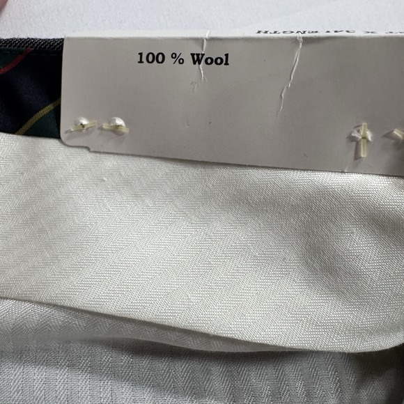 Chaps Wool Dress Pants NWT Men's 36x34 Sut Separates Flat Front Grey Trousers - Picture 7 of 14